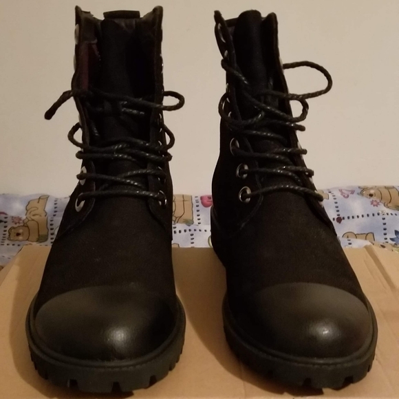 Black 10.5 men combat boots - Picture 4 of 7